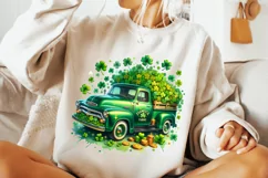 St Patricks Day Farm Truck PNG, St Patrick's Day PNG, Lucky Product Image 2