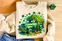 St Patricks Day Farm Truck PNG, St Patrick's Day PNG, Lucky Product Image 1