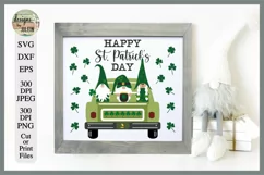 Saint Patrick's Day Truck Gnome SVG Product Image 1