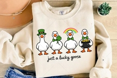St. Patrick's Day Goose PNG, Funny Shamrock Goose Clipart Product Image 6