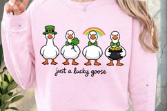 St. Patrick's Day Goose PNG, Funny Shamrock Goose Clipart Product Image 7