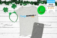 St. Patricks Day Mockup Gray t-shirt kids Product Image 1