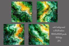 Alcohol Ink Backgrounds, 15x15 Green Orange Backgrounds, s1 Product Image 2