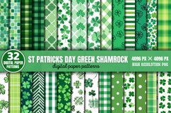 St Patricks Day Green Shamrock Bundle PNG Product Image 1