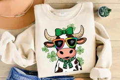 St. Patrick’s Day Highland Cow PNG, Highland Cow St. Patrick Product Image 3