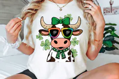 St. Patrick’s Day Highland Cow PNG, Highland Cow St. Patrick Product Image 2