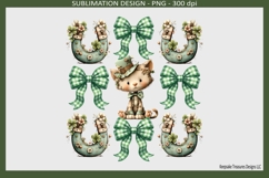 St Patrick’s Day Cute Kitty, Sublimation T-Shirt Png Design Product Image 1