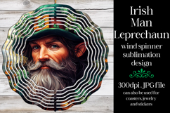 Irish Leprechaun Spinner, Sublimation St Patrick&#039;s Day, w2 Product Image 1