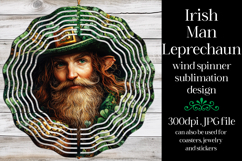 Irish Leprechaun Spinner, Sublimation St Patrick&#039;s Day, w4 Product Image 1