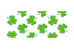 st patricks day themed Libbey glass can wrap design featuring loving style artwork available as digital files ready to download for crafting and decor projects