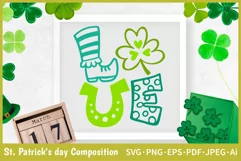 St Patricks Day LOVE Word with Clover SVG Cut File  for Poster