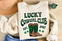 St. Patrick’s Day Lucky Cowgirl Coquette PNG Product Image 3