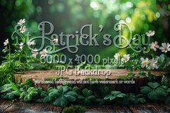 Wood Pedestal Background, St Patricks Day Background, b1 Product Image 1
