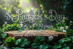 Wood Pedestal Background, St Patricks Day Background, b2 Product Image 1