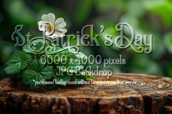 Wood Pedestal Background, St Patricks Day Background, b3 Product Image 1