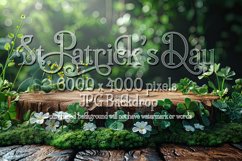 Wood Pedestal Background, St Patricks Day Background, b6 Product Image 1
