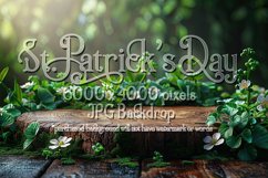 Wood Pedestal Background, St Patricks Day Background, b7 Product Image 1