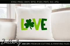 St Patrick's Day SVG Love Lucky Shamrock T-shirt Mug Design Product Image 2