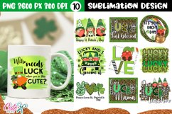 St Patricks Day  Sublimation Quotes with Gnomes 