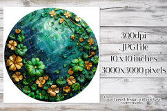 Irish Clover Wind Spinner, Sublimation St Patrick&#039;s Day, w25 Product Image 2