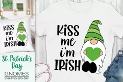 St. Patrick's Day Gnome Svg, Kiss Me I'm Irish Svg Product Image 1