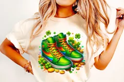 St Patricks Day Sneaker PNG, St Patrick's Day PNG, Lucky PNG Product Image 3