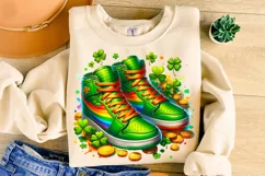 St Patricks Day Sneaker PNG, St Patrick's Day PNG, Lucky PNG Product Image 1