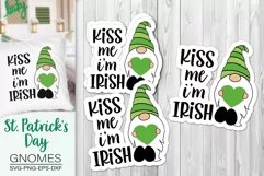 St. Patrick's Day Gnome Svg, Kiss Me I'm Irish Svg Product Image 4