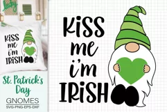 St. Patrick's Day Gnome Svg, Kiss Me I'm Irish Svg Product Image 5