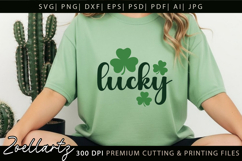 Shamrock Lucky SVG St Patricks Day SVG Irish Lucky Charm SVG Product Image 1