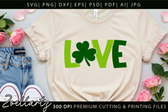 St Patrick's Day SVG Love Lucky Shamrock T-shirt Mug Design Product Image 6