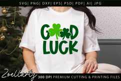 St Patrick's Day SVG Shamrock Good Luck T-shirt Mug Design Product Image 1