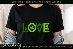 St Patrick's Day SVG Love Lucky Shamrock T-shirt Mug Design Product Image 4