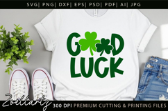 St Patrick's Day SVG Shamrock Good Luck T-shirt Mug Design Product Image 5