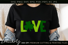 St Patrick's Day SVG Love Lucky Shamrock T-shirt Mug Design Product Image 4