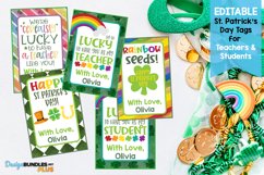 Editable St. Patrick's Day Gift Tags, Classroom Gift Tags Product Image 1