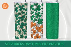 St patrick day sublimation tumbler, Shamrock tumbler design Product Image 1