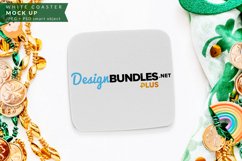 St. Patrick's Day White Coaster Sublimation Mock up Product Image 1