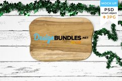 St. Patricks Day Mockup wood plate | Wood sign mockup Product Image 1