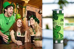 St Patrick's day clover Tumbler wrap 20oz sublimation Product Image 3