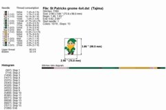 Lucky Gnome with Shamrock and Orange Beard Embroidery Design Product Image 3