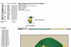 Lucky Gnome with Shamrock and Orange Beard Embroidery Design Product Image 4