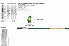 Lucky Gnome with Shamrock and Orange Beard Embroidery Design Product Image 5