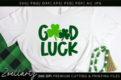 St Patrick's Day SVG Shamrock Good Luck T-shirt Mug Design Product Image 3