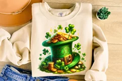 St Patrick's Day Hat PNG, Lucky Day PNG, Shamrock Clipart Product Image 1
