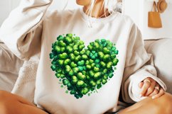 St Patrick&#039;s Day Heart Shamrock PNG, Lucky Day PNG, Coquette Product Image 2