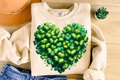 St Patrick&#039;s Day Heart Shamrock PNG, Lucky Day PNG, Coquette Product Image 3