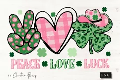 Howdy Peace Love Luck PNG | St Patrick's Day PNG Product Image 4