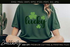 Shamrock Lucky SVG St Patricks Day SVG Irish Lucky Charm SVG Product Image 3