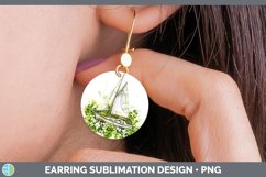 GorgeousSt Patricks Splash Round Earrings design.